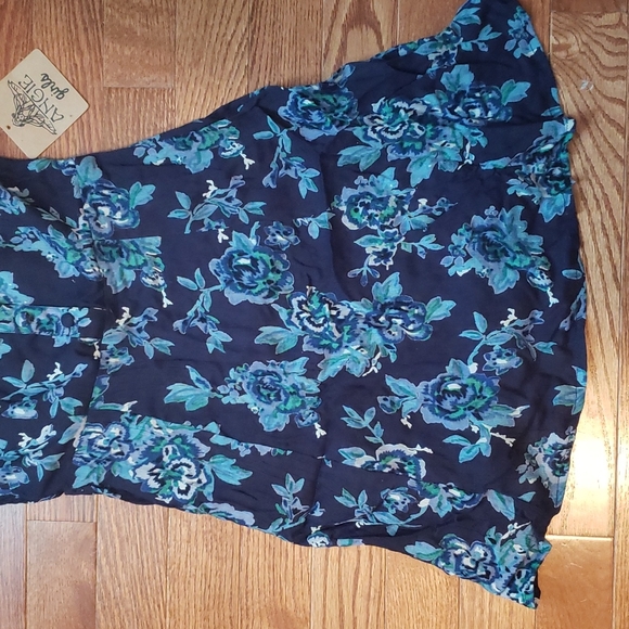 Floral Ruffle Sleeve Strap Dress Girls Blue Casual - Picture 6 of 8